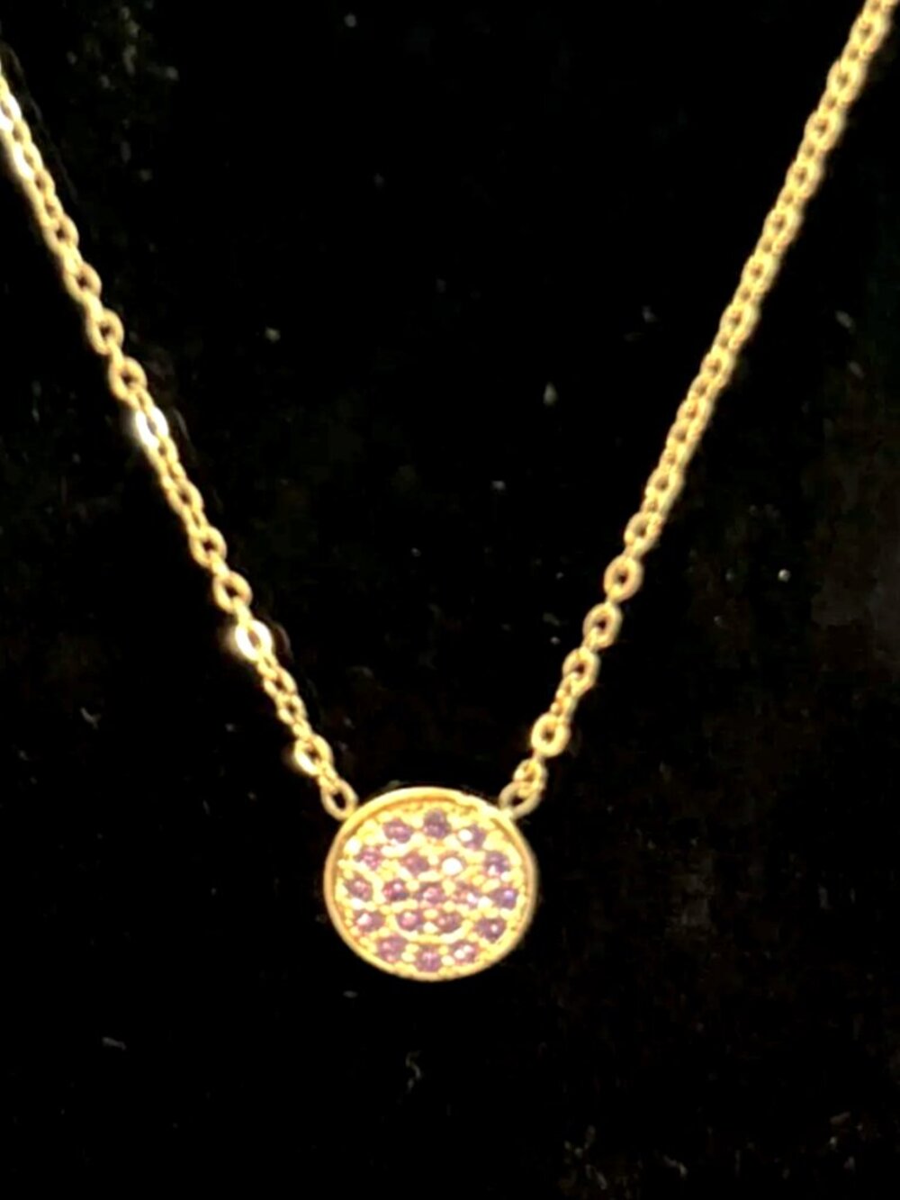 Ramla Lola Birthstone Necklace Light Rose14K Gold-Plated - New